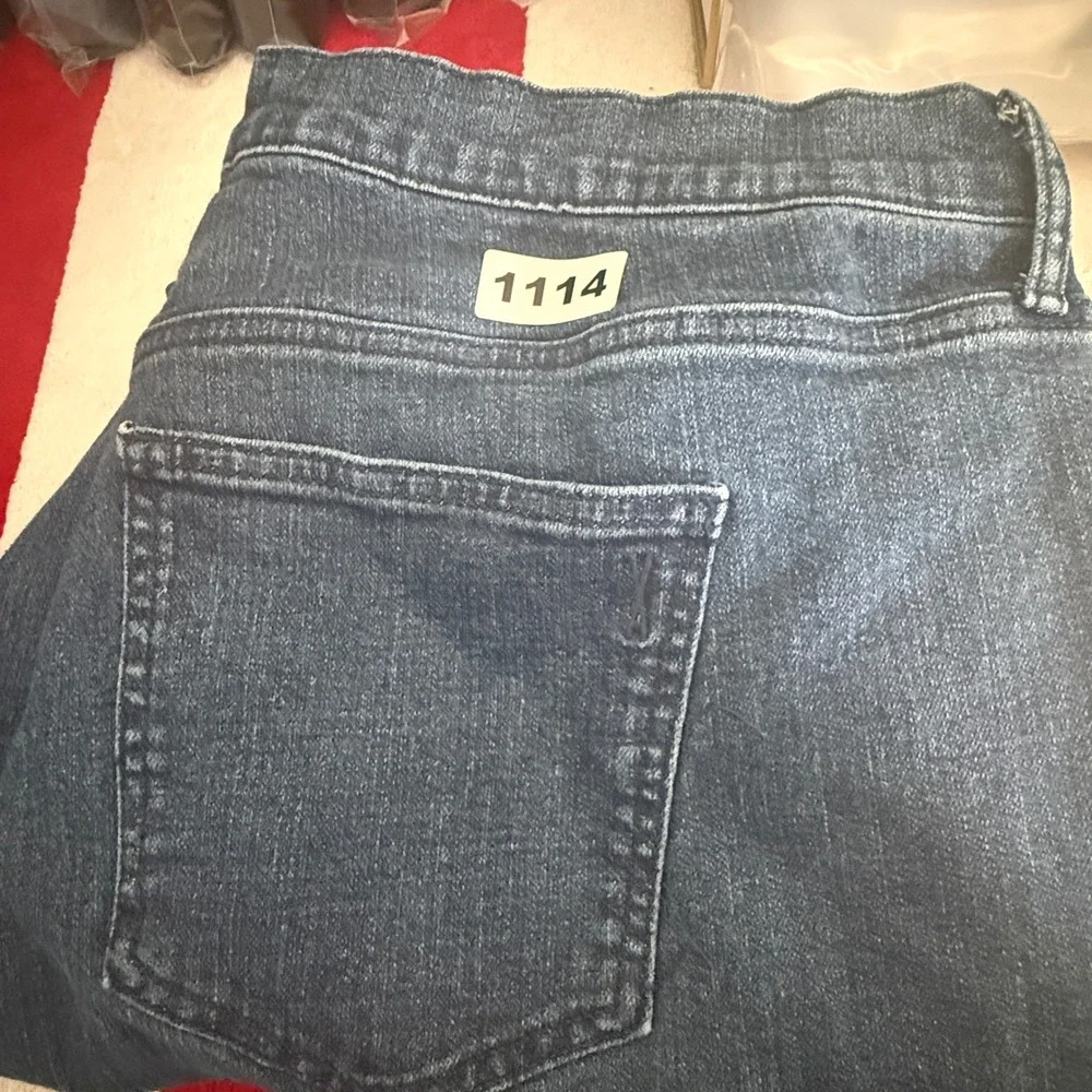 Vintage America Blues Weekend‎ Jean 20W Dark Wash Floral Embroidered Cuff Denim